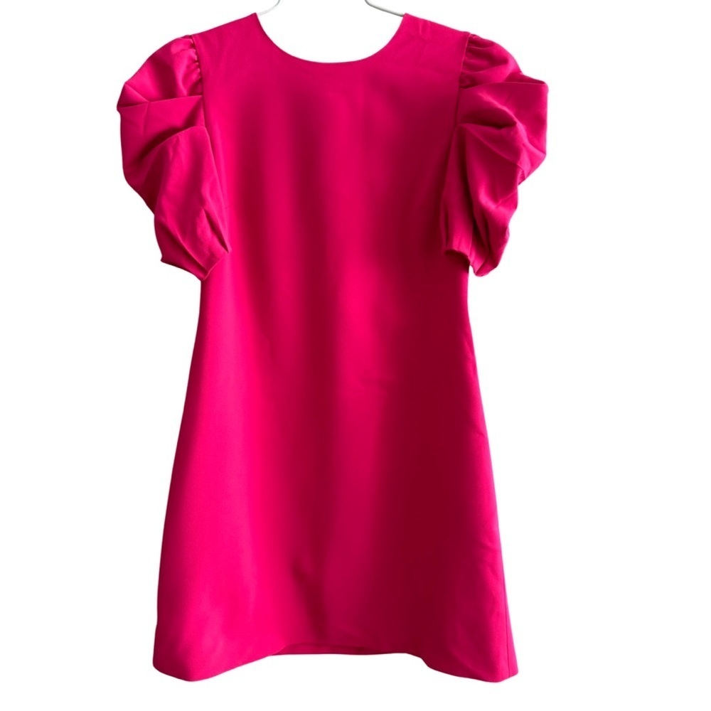 Alice + Olivia Hanita Puff Sleeve Shirt Dress Pink Size 2